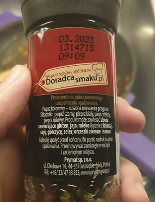 Unknown ingredients label