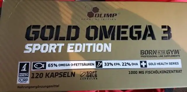 Olimp Gold Omega 3 Sport Edition ingredients label