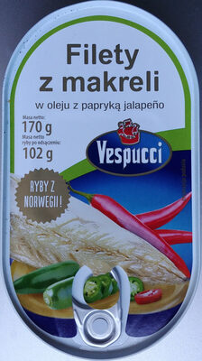 Filety z makreli w oleju z papryką jalapeno