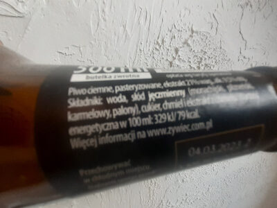 Porter nutrition facts table