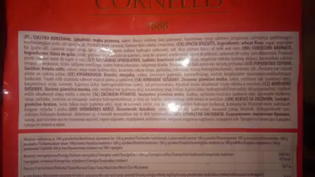 Unknown ingredients label