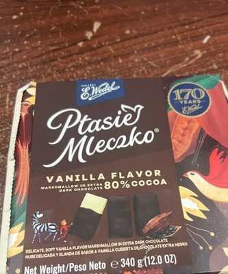 Vanilla flavored cocoa front packaging