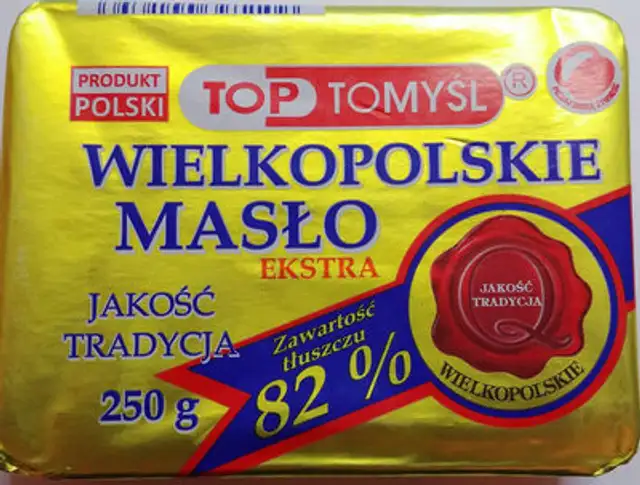 Wielkopolskie masło front packaging