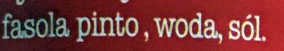 Fasola pinto ingredients label