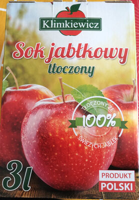Sok jabłkowy tłoczony front packaging