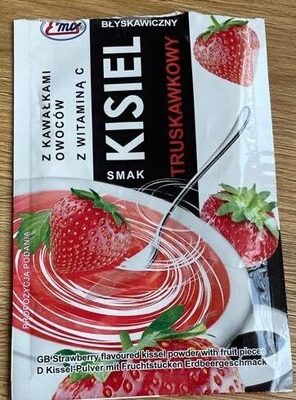 Strawberry flavoured kissel powder with fruit pieces