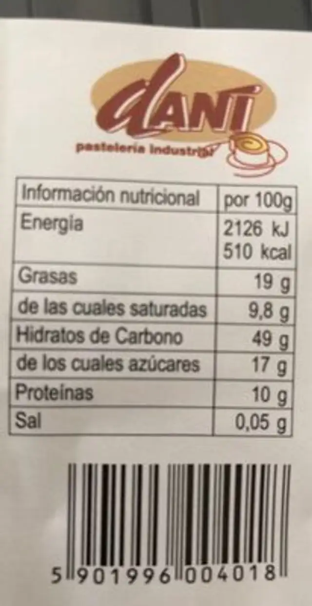 Galletas con pipas de calabaza y girasol nutrition facts table