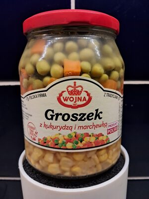 Groszek z kukurydzą i marchewką front packaging