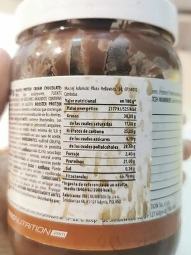 Protein cream nutrition facts table