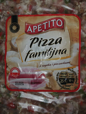 Pizza z szynką wieprzową i pieczarkami