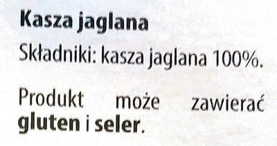 Kasza jaglana ingredients label