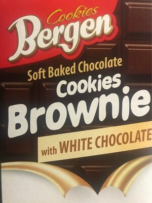 Cookies brownie with white chocolate front packaging