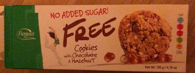 Cookies with chocolate and hazelnut