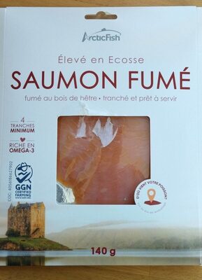 Saumon fumé front packaging