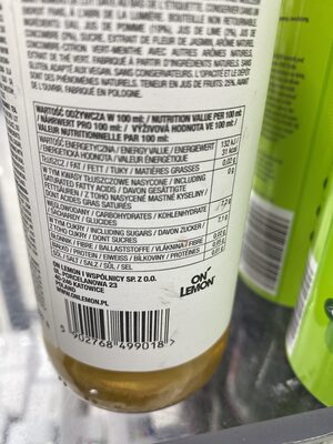 Icebata (jasmine) ingredients label