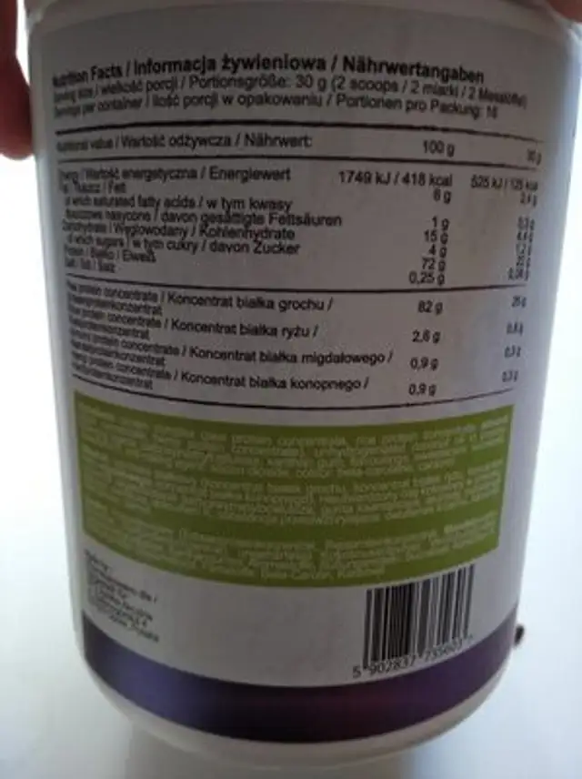 Unknown ingredients label