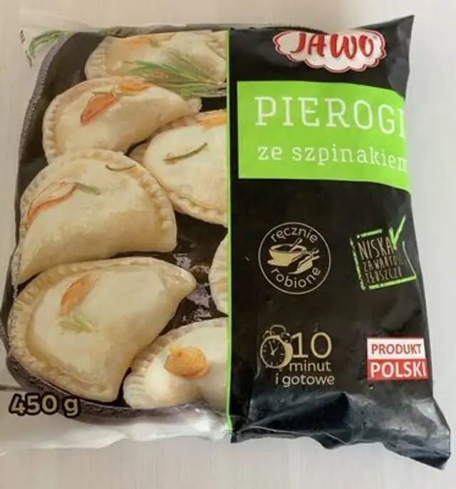 Pierogi ze szpinakiem front packaging