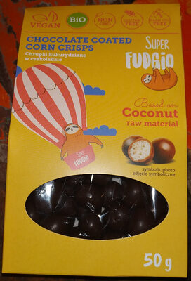 Chocolade coated corn crisps