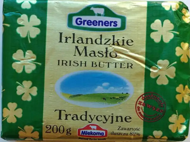 Irlandzkie masło front packaging