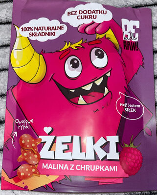 Żelki malina z chrupkami