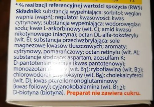 sanostol ingredients label