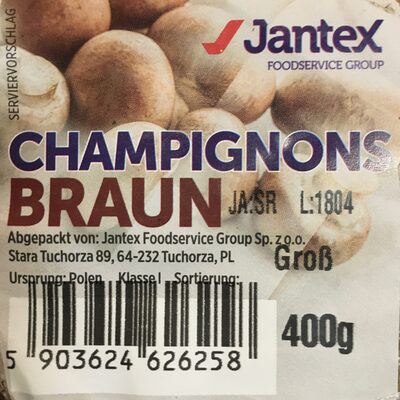 Champignons braun front packaging