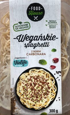 Wegańskie spagetti z sosem carbonara