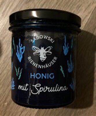 Honig mit Spirulina front packaging