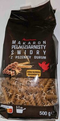 Makaron pełnoziarnisty świdry z pszenicy durum
