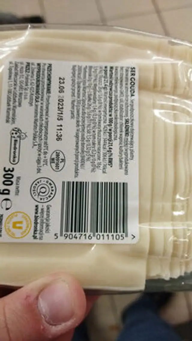 Gouda ingredients label