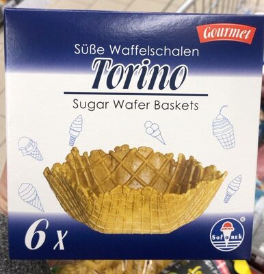 Süße waffelschalen