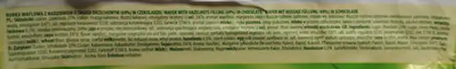 Sękacz ingredients label