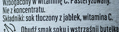 Tłoczone Jabłko słodkie odmiany ingredients label
