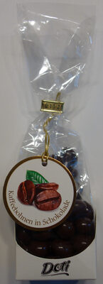 Kaffeebohnen in Schokolade