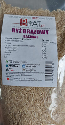 Ryż brązowy basmati front packaging