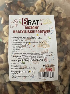 Orzechy brazylijskie połówki