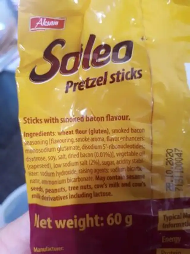 soleo ingredients label