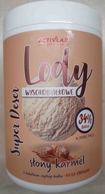 Lody wysokobiałkowe słony karmel