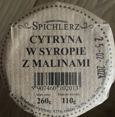 Cytryna w syropie z malinami