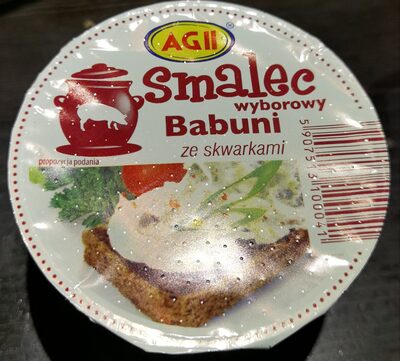 Smalec wyborowy Babuni ze skwarkami front packaging