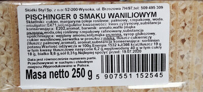 Pischinger o smaku waniliowym