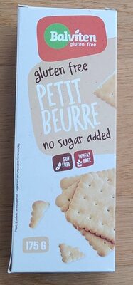 Petit beurre no sugar added gluten free front packaging