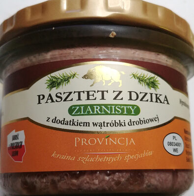 Pasztet z dzika z wątróbką drobiową front packaging
