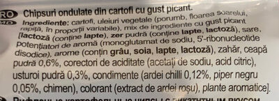 Wavy ingredients label