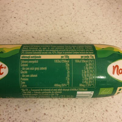 Brânză de burduf nutrition facts table