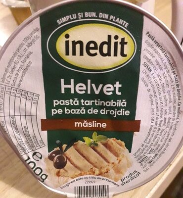 Helvet pastă tartinabilă pe bază de drojdie măsline