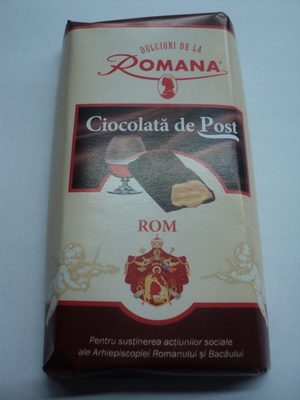 Romana Ciocolată de Post (Rom) front packaging