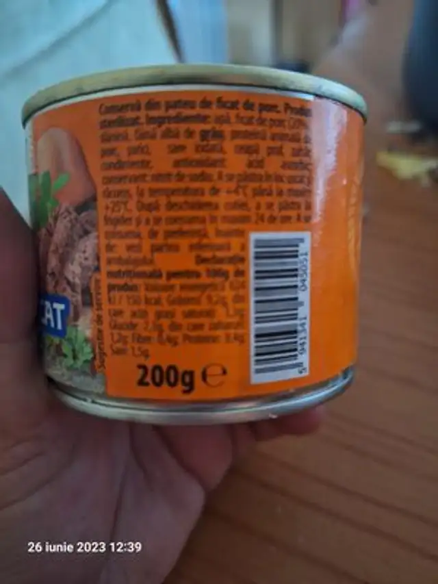 pateu sadu porc ingredients label