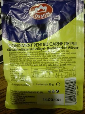 Cosmin Condiment pentru carne de pui
