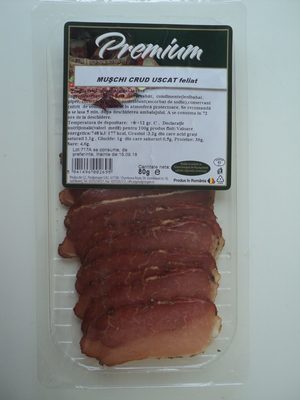 Premium Muschi crud uscat front packaging